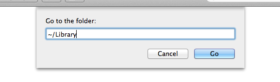 Go to library folder lion