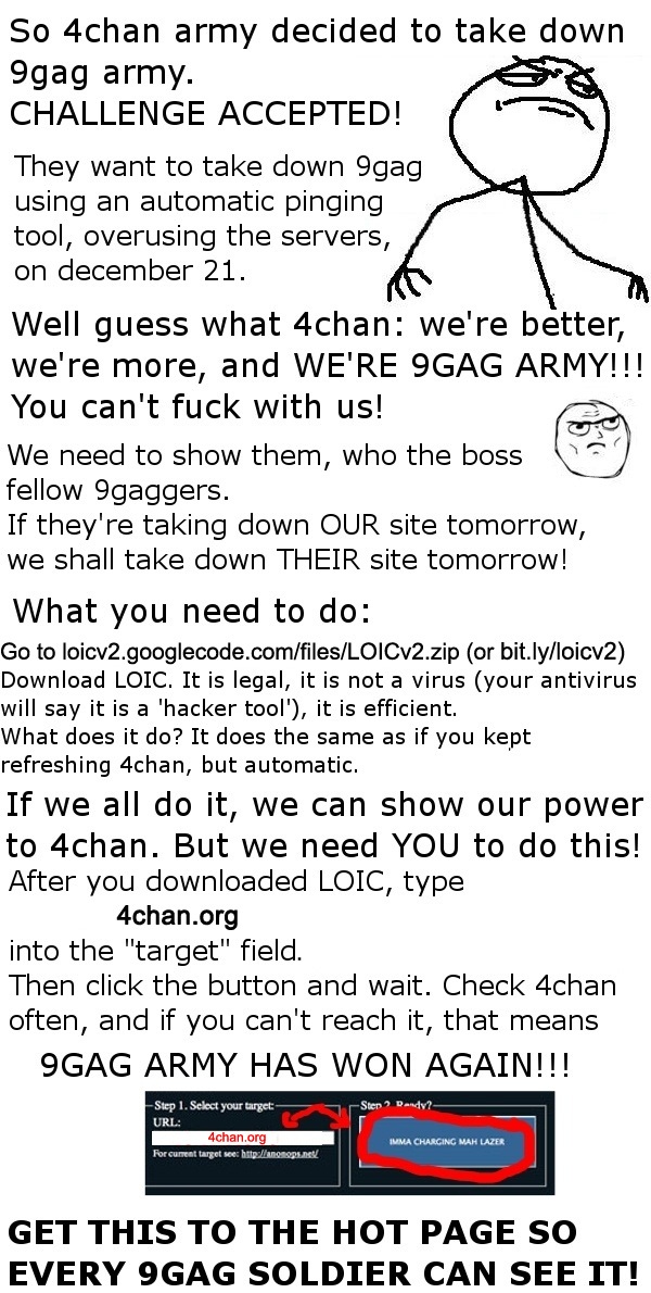9gag ddos by 4chan 9gag ddos by 4chan
